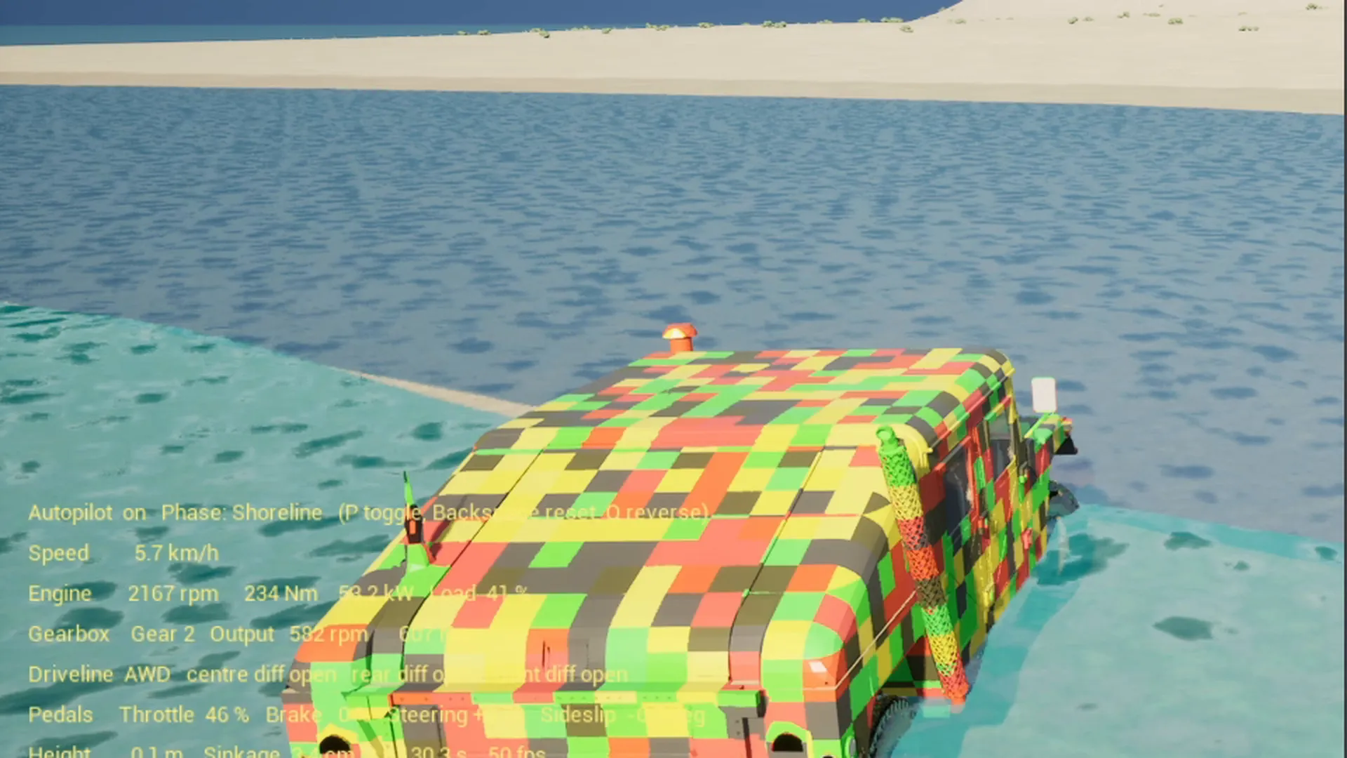 Der Nordstrand mit dem Meer: die Brandung läuft immer, lauter in Ufernähe